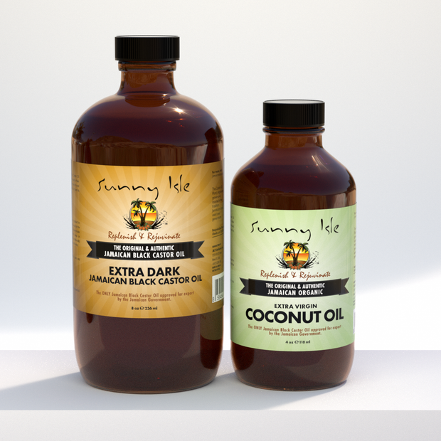 Extra Dark Jamaican Black Castor Oil, Coconut Oil & No Mess Applicator Bundle